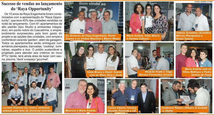 Sucesso de vendas no lançamento do 'Raya Opportunity' 2 Raya Opportunity 151219 5x14 em RGB para o Jorge