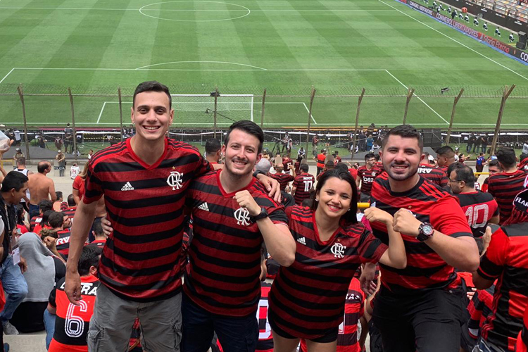 Flamenguistas de JF e região que acompanharam o time em Lima relembram histórias 6 esp Thaís Campos arquivo pessoal destacada
