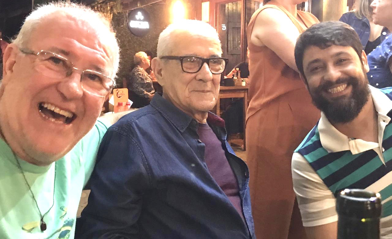 Márcio Mahaite, Armando (Mamão) Aguiar e Willian Torga, no esquenta de carnaval, no Ibitilua