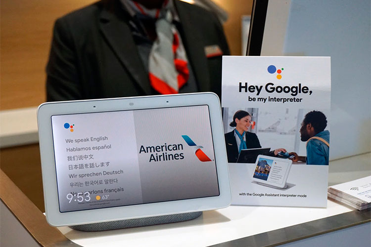 American Airlines implanta tecnologia Google Nest Hub que traduz 29 idiomas em tempo real 1 DECOLAR POST