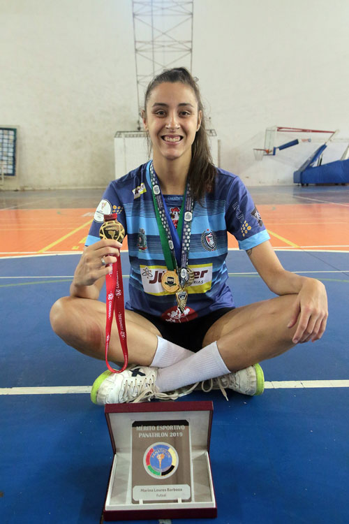 Campeã da Libertadores, Marina Loures sonha com fortalecimento do futsal local e Seleção Brasileira 1 esp Marina futsal foto Fernando Priamo