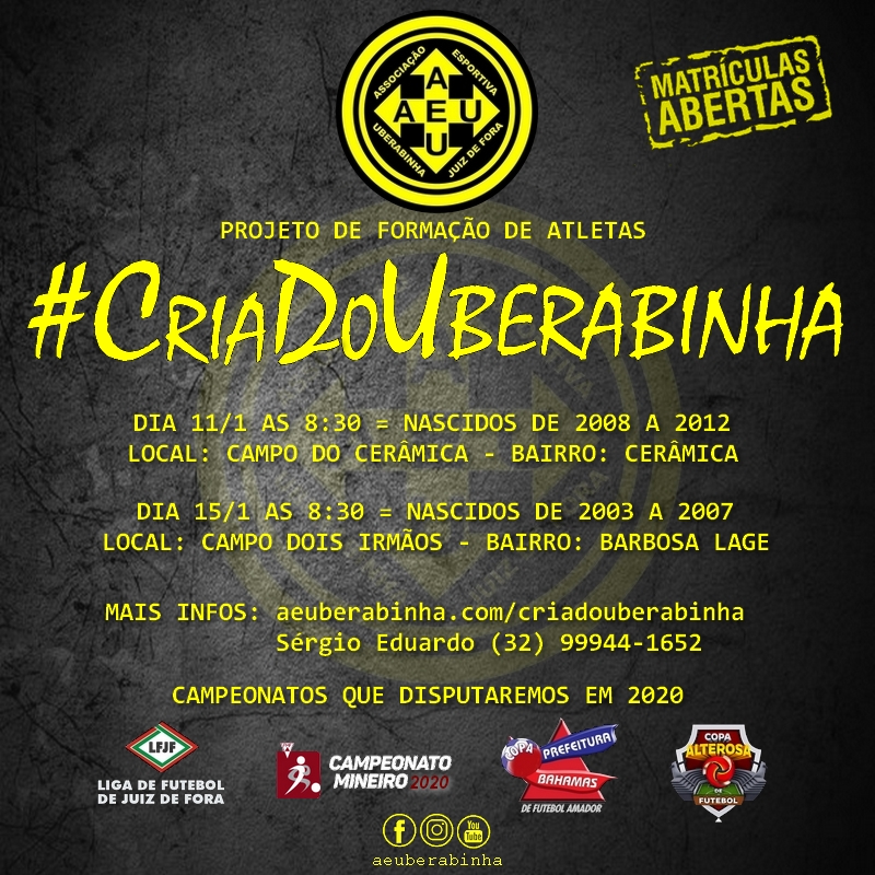Inspirado em Wesley Moraes, Uberabinha faz seletiva 1 esp uberabinha seletiva divulgação