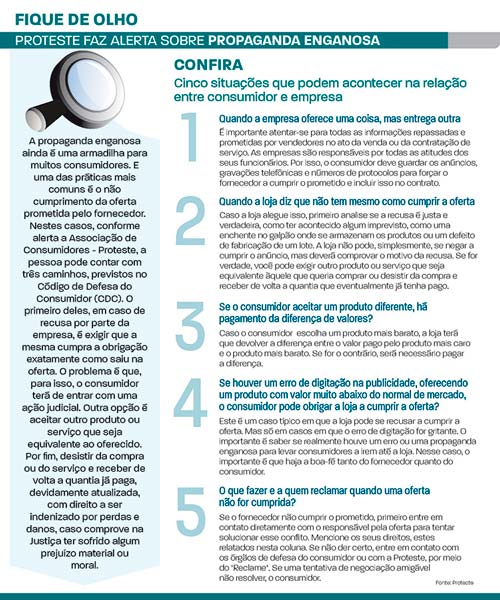 Proteste faz alerta sobre propaganda enganosa 1 proteste