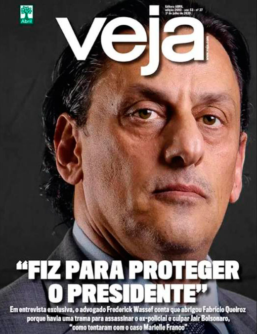 Wassef diz que Queiroz seria morto e que tentariam incriminar Bolsonaro 1 wassef veja