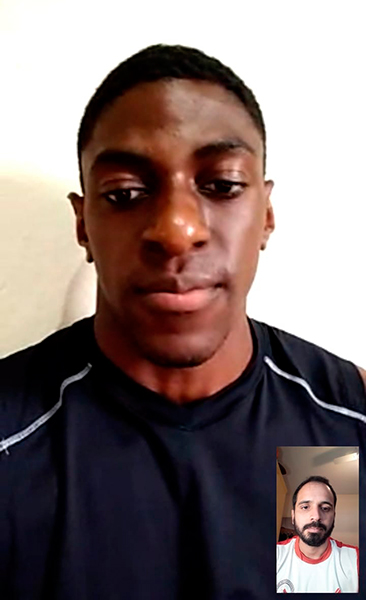 Campeão sul-americano sub-20, Luiz Maurício treina com bola de meia e ainda sonha com pódios no ano 2 luiz maurício e jefferson ligação de video