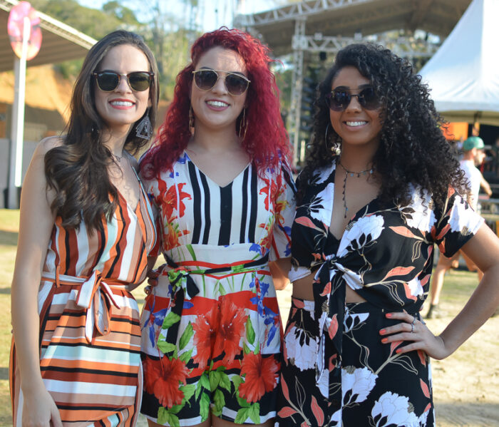 Caroline Ribeiro, Luísa Botelho e Érica Moura Foto: Brendha Torres