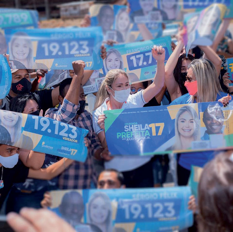 Candidatos já saem às ruas em busca de voto 2 Sheila Oliveira1 reprodução Facebook