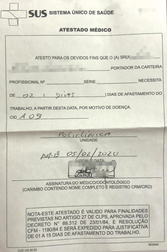 Esquema de venda de atestados médicos será investigado pela Polícia Civil 2 Carimbo2 sem crédito