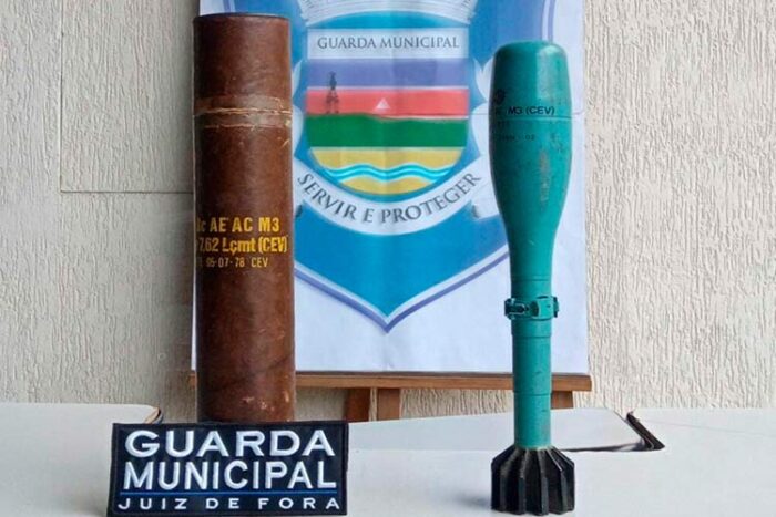 Guarda Municipal localiza bomba no Centro de Juiz de Fora 1 granada guarda municipal