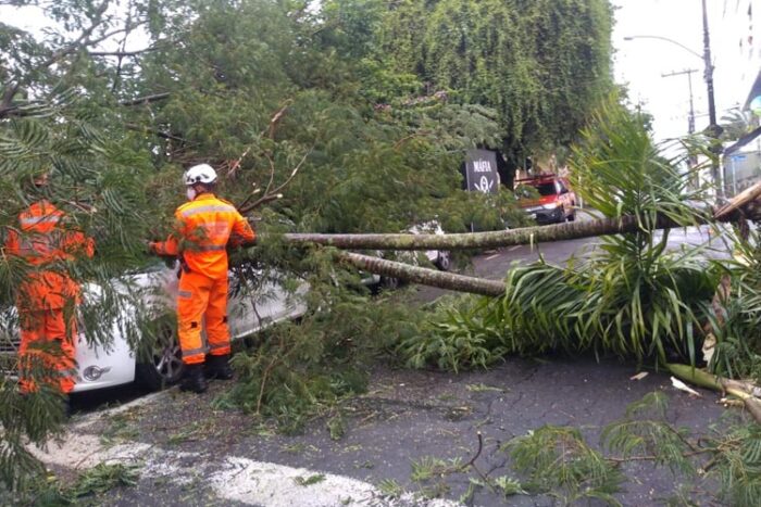 Chuva causa alagamentos em diferentes regiões de Juiz de Fora 3 bombeiros