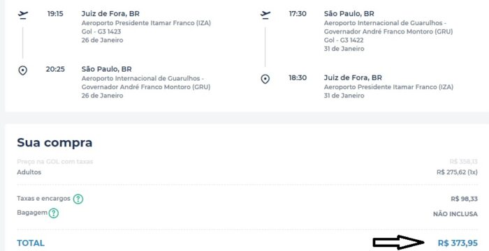 Passagens aéreas ida e volta por apenas R$ 373 nos voos de JF na 1ª promoção de 2021 1 IZA33