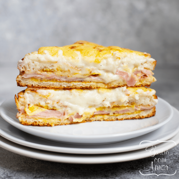 Croque Monsieur, sanduíche francês de queijo e presunto 1 Croque Monsieur