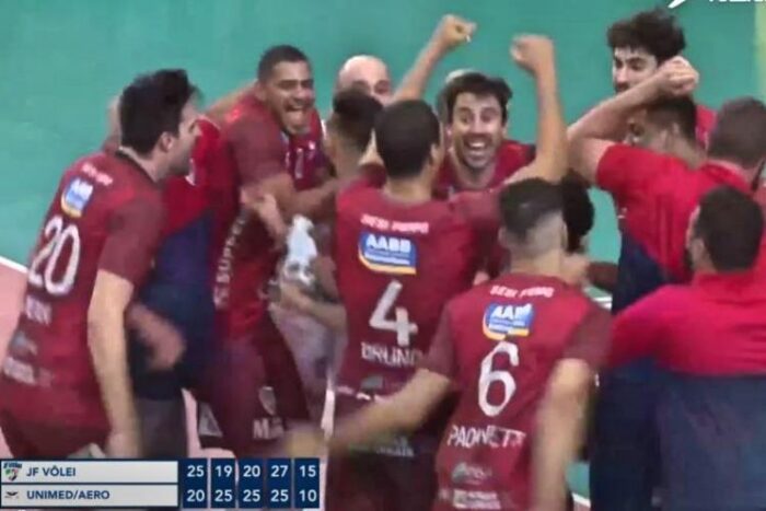 De volta! JF Vôlei vence Aero e conquista o acesso à Superliga 1 13 04 2021 jf volei x aero reproducao canal volei brasil4