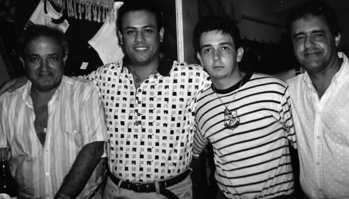 Flash Back 1 O ‘sheik’ Ibrahim El Kouri com Caíque Leal Teixeira, Kalil El Kouri e Lucas Vieira em 1997