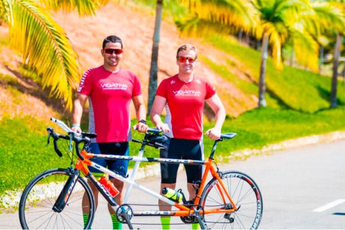 Dupla Fabrício Jobim e Lucas Leite participa de Triathlon dos Bombeiros 1 visao de ferro