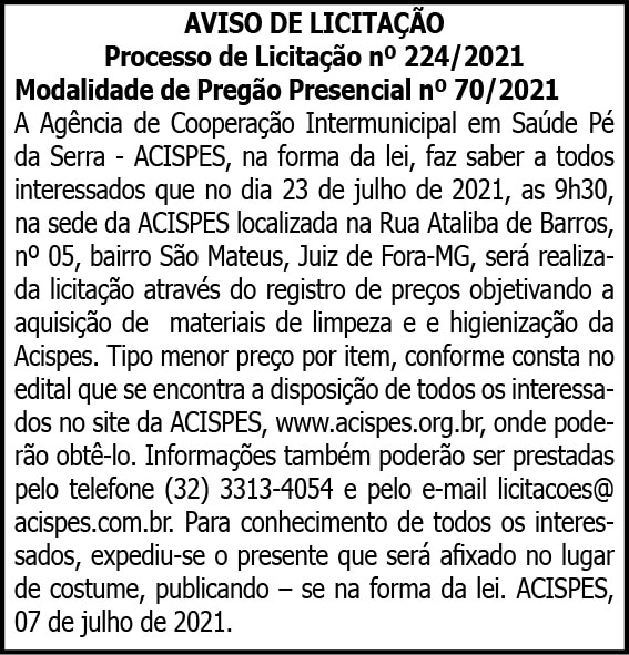Aviso de Licitação N224-2021 4 1 ACISPES 224