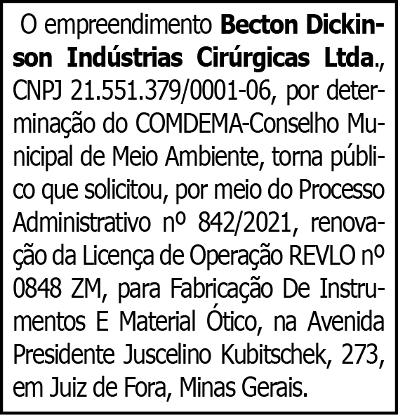 Becton Dickinson Indústrias Cirúrgicas Ltda. 4 1 BD