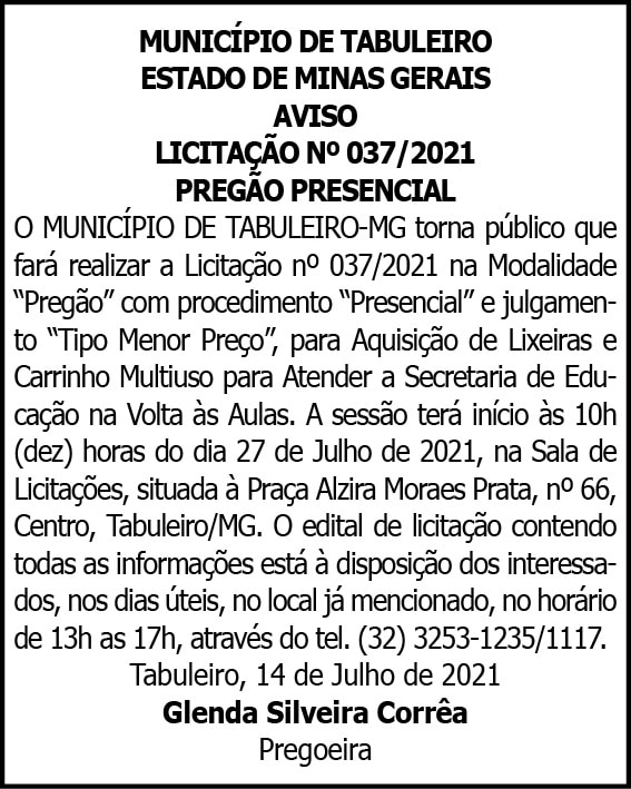 Município de Tabuleiro 4 1 TABULEIRO 037