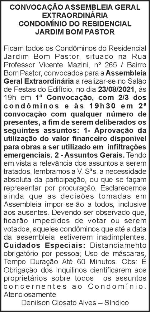 1 BOM PASTOR