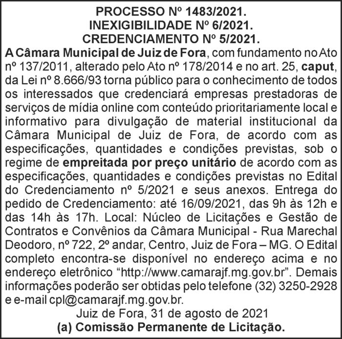 Edital - Câmara Municipal de Juiz de Fora 4 1 CMJF 1
