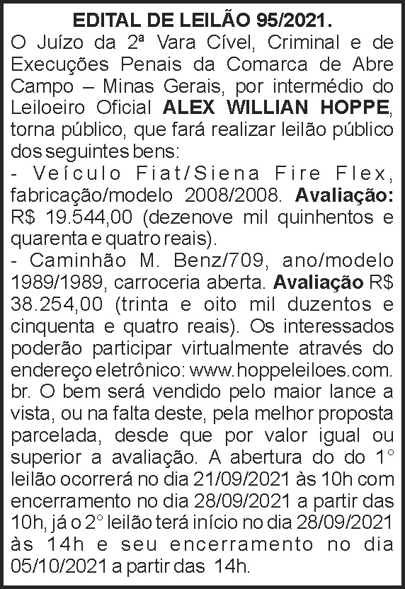 Edital de leilão - Abre Campo 4 1 LEILAO 95 1