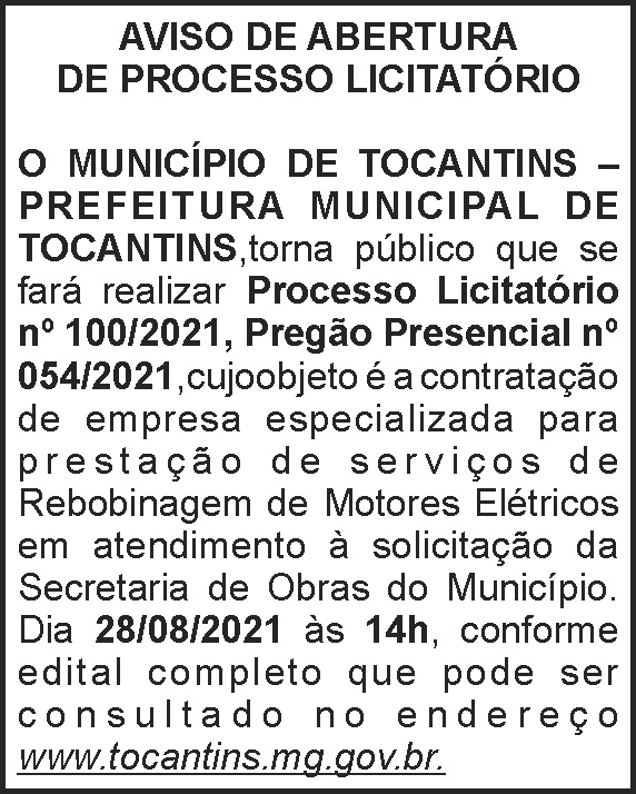 1 TOCANTINS 100