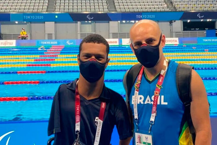 Nadador Gabriel Geraldo estreia na Paralimpíada de Tóquio nesta terça 1 Gabriel Geraldo e Fabio Antunes foto arquivo pessoal