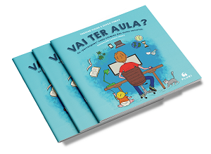 Os professores Thayane Viana e Diogo Tomaz retratam “perrengues” nada chiques das aulas remotas em livro infantil 3 livro vai ter aula