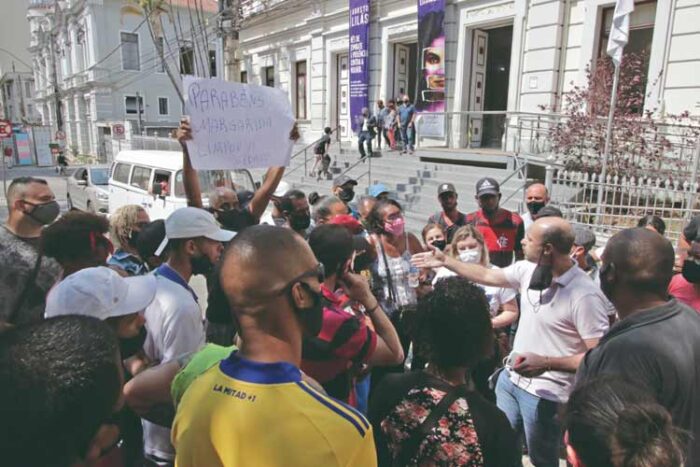 Vendedores ambulantes fazem protesto no Centro de Juiz de Fora 1 manifestacao ambulantes