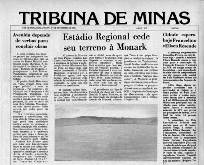 No Borboleta: do Estádio Regional ao motocross, kartódromo, Monark e condomínio 1 01 Manchete Tribuna 1981 interna