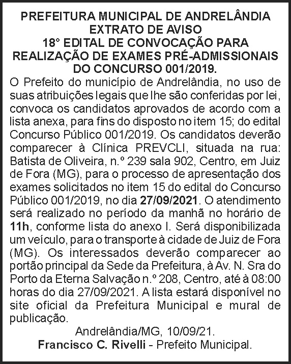Município de Andrelândia 4 1 ANDRELANDIA