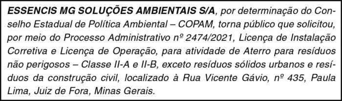 Essencis MG Soluções Ambientais S/A 4 1 ESSENCIS