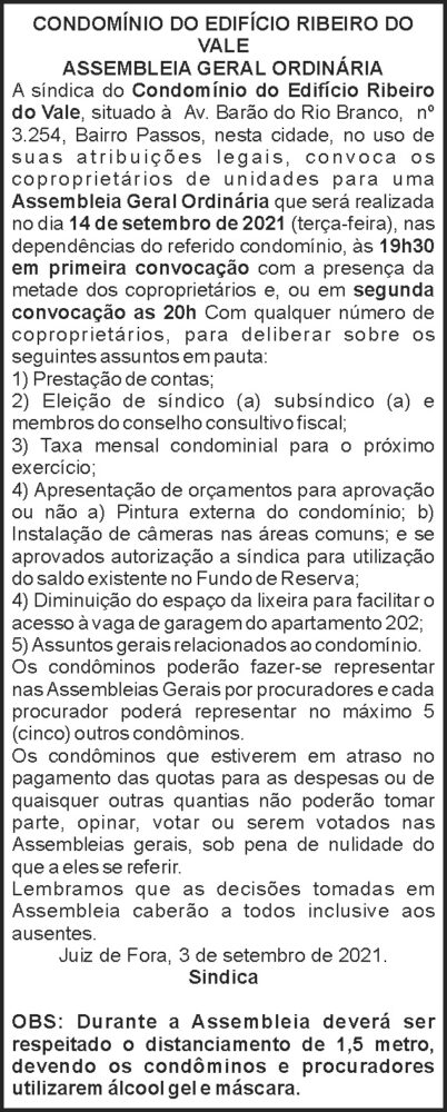 1 RIBEIRO DO VALE