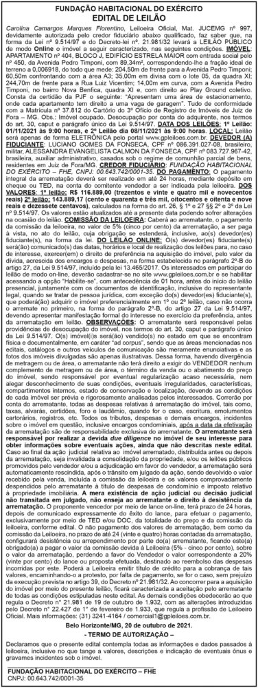 Edital de leilão - Fundação Habitacional do Exército 4 1 FHE
