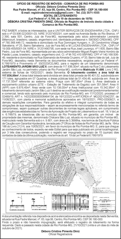 Registro de imóveis - Rio Pomba 4 1 RIO POMBA 3