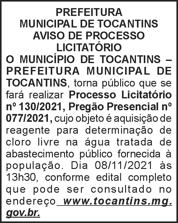 Edital - Tocantins 4 1 TOCANTINS 130