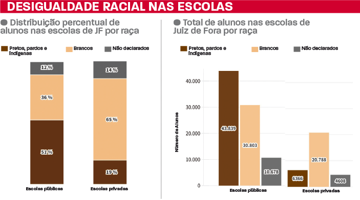 Rede pública de Juiz de Fora tem sete vezes mais negros que rede privada 3 1