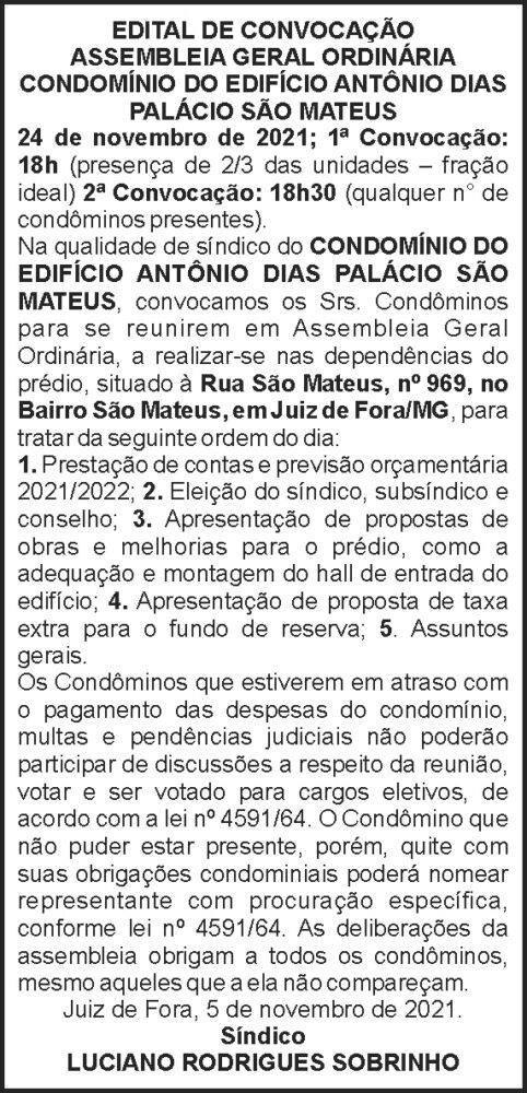 Convocação - Antônio Dias Palácio São Mateus 4 1 ANTONIO