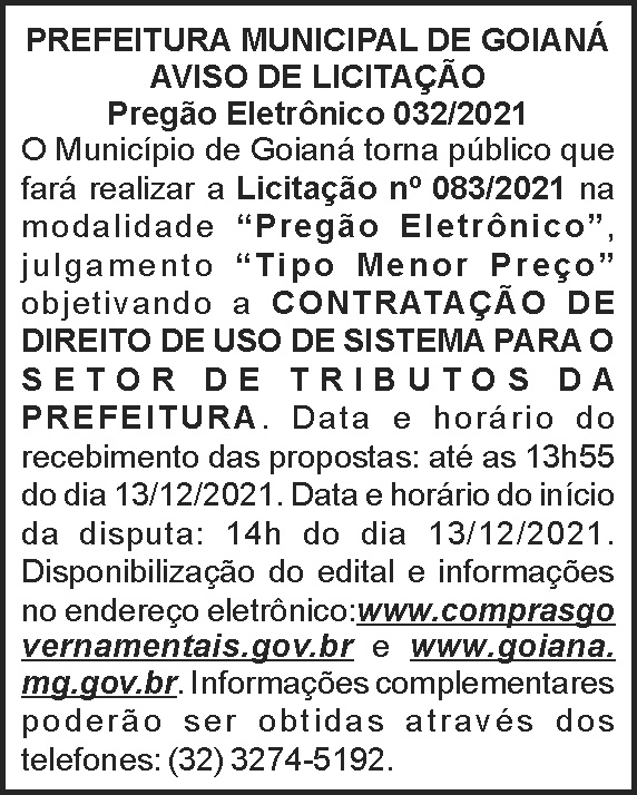 Prefeitura Goianá - Licitação 4 1 GOIANA 032