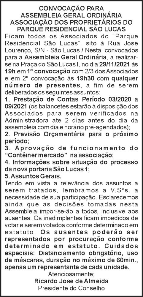 1 SAO LUCAS