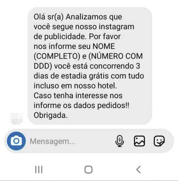 Golpistas fazem vítimas pelo WhatsApp e Instagram em JF 2 Golpes2 sem credito