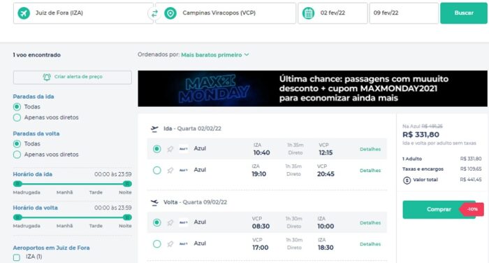 Saiba como viajar de avião pagando apenas R$ 267 pela ida e a volta 1 MONDA3
