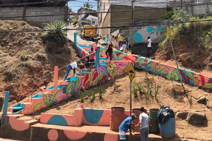 Moradores e Prefeitura revitalizam escadão no Bairro Dom Bosco 2 dom bosco revitalizado