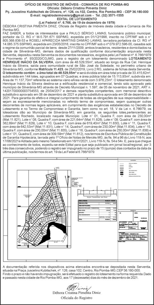 Rio Pomba - Registro de Imóveis 4 1 RIO POMBA 2