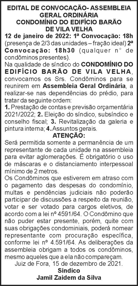 Edital de convocação - Vila Velha 4 1 VILA VELHA