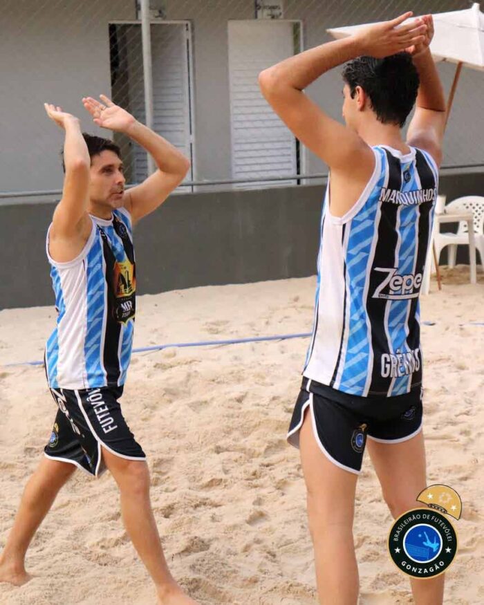 Aurélio e Marquinhos, do Grêmio, são os campeões do Brasileirão de Futevôlei Gonzagão 1 volei esporte