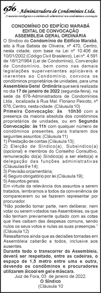 Edital de convocação - Ed. Marabá 4 1 MARABA