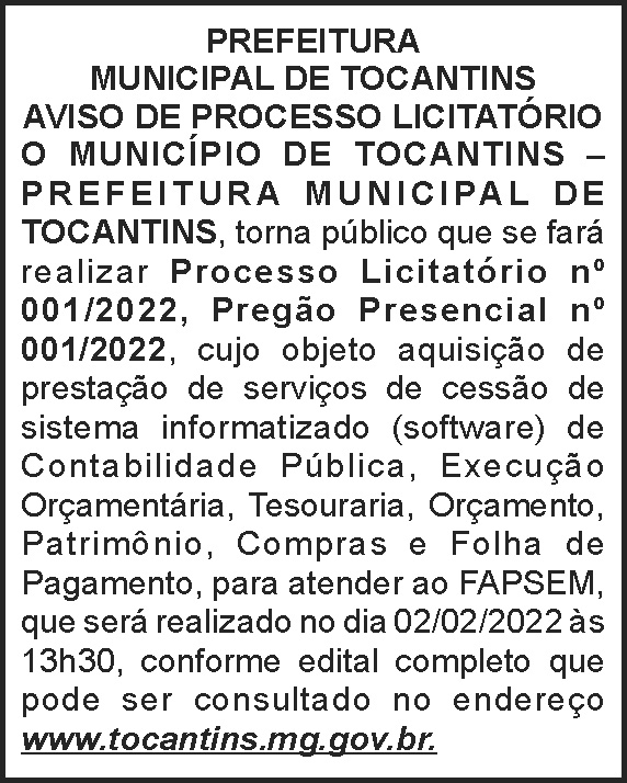 1 TOCANTINS 001 1