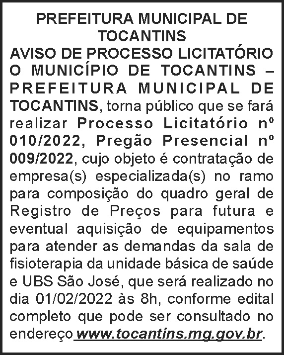 1 TOCANTINS 010
