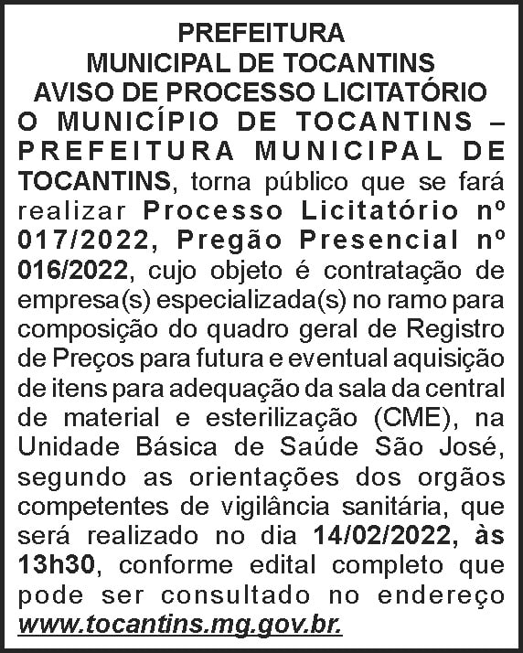 1 TOCANTINS 017